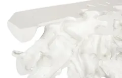 Beau Cast Root Console Table, Gel Coat White