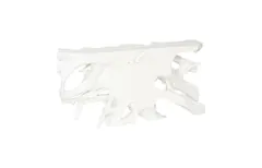 Beau Cast Root Console Table, Gel Coat White