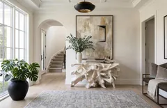 Beau Cast Root Console Table, Gel Coat White