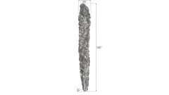 Petiole Wall Leaf, Liquid Silver, Colossal, Version A