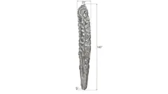Petiole Wall Leaf, Liquid Silver, Colossal, Version B