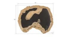 Cast Petrified Wood Wall Tile, Resin, Thin