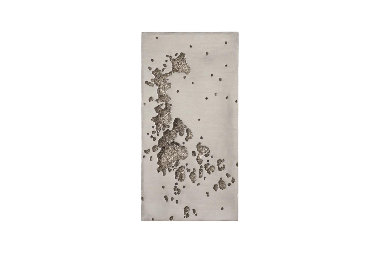 Splotch Wall Art, Rectangle, Silver Leaf