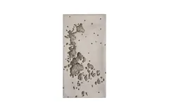 Splotch Wall Art, Rectangle, Silver Leaf