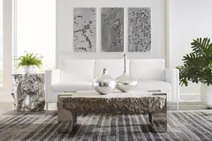Splotch Wall Art, Rectangle, Silver Leaf