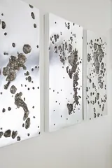 Splotch Wall Art, Rectangle, Silver Leaf