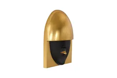 Fashion Faces Wall Art, Large, Pout, Black and Gold Leaf