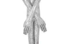 Lloyd Wall Sculpture, Resin, Silver Leaf