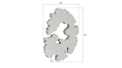 Lava Slice Wall Art, Resin, Stainless Steel, LG