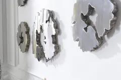 Lava Slice Wall Art, Resin, Stainless Steel, SM