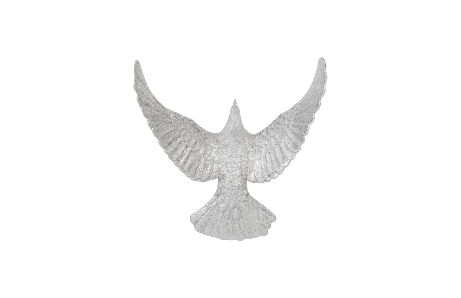 Dove Wall Art, Silver Leaf