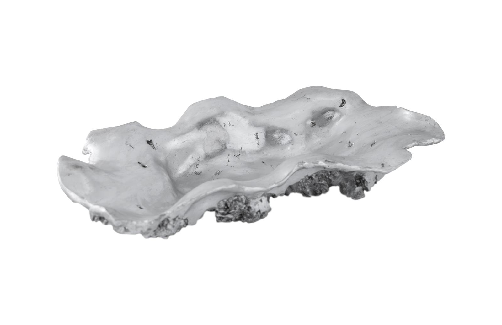 Rose Wood Burled Bowl, Silver