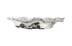 Rose Wood Burled Bowl, Silver