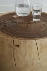 Lathe Side Table, Chamcha Wood