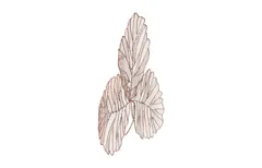 Tri Leaf Wall Art, Medium, Metal, Copper/Black