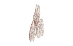Tri Leaf Wall Art, Large, Metal, Copper/Black