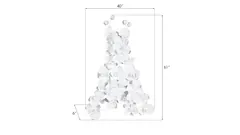 Orchid Dress Wall Art, Metal, White