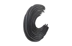 Swoop Wall Art , Black Wood , Large