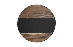 River Mirror, Natural, Round