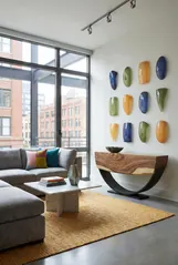 Oval Cycladic Wall Art, Yellow
