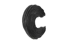 Swoop Wall Art, Black Wood, Small