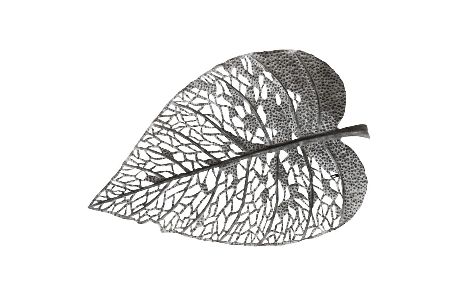 Birch Leaf Wall Art, Silver, LG