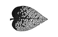 Birch Leaf Wall Art, Silver, LG