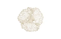 Flower Wall Art, Extra Small, Ivory, Metal