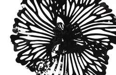 Flower Wall Art, Extra Small, Black, Metal