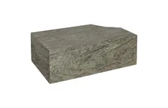 Chiseled Coffee Table, Gray Stone, Silver
