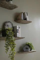 Floating Wall Shelf, Gray Stone, Small