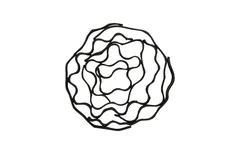 Vine Wall Flower, Black, Small
