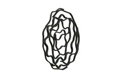 Vine Wall Flower, Black, Small