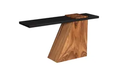 Slant Console, Natural/Black