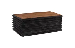 Layered Coffee Table, Burnt, Natural