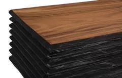 Layered Coffee Table, Burnt, Natural