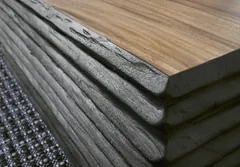 Layered Coffee Table, Burnt, Natural