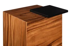 Plateau Side Table, With Shelf