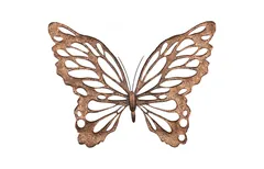 Butterfly Wall Art, LG, Copper/Black, Metal