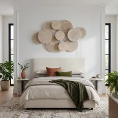 Clouds Wall Art, Bleached Finish