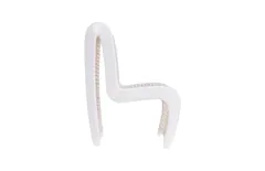 Seat Belt Dining Chair, High Back, White/Off-White