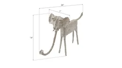 Elephant, Sculpted Animal, Trunk Down, Paper Mache