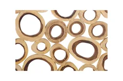 Chuleta Rings Wall Art, Chamcha Wood, Rectangular