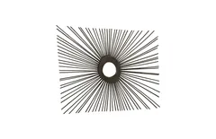 Spoke Mirror, Burnt, Square