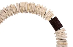 Stacked Wall Ring,  Bleached, SM
