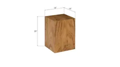 Rectangular Pedestal, Small, Natural