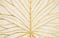 Rivulet Wall Tile, Chamcha Wood, Gold Leaf on White