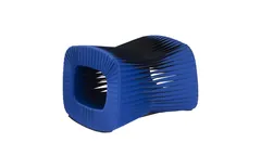 Seat Belt Ottoman, Blue/Black