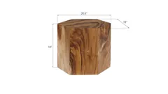Honeycomb Side Table, Chamcha Wood, SM
