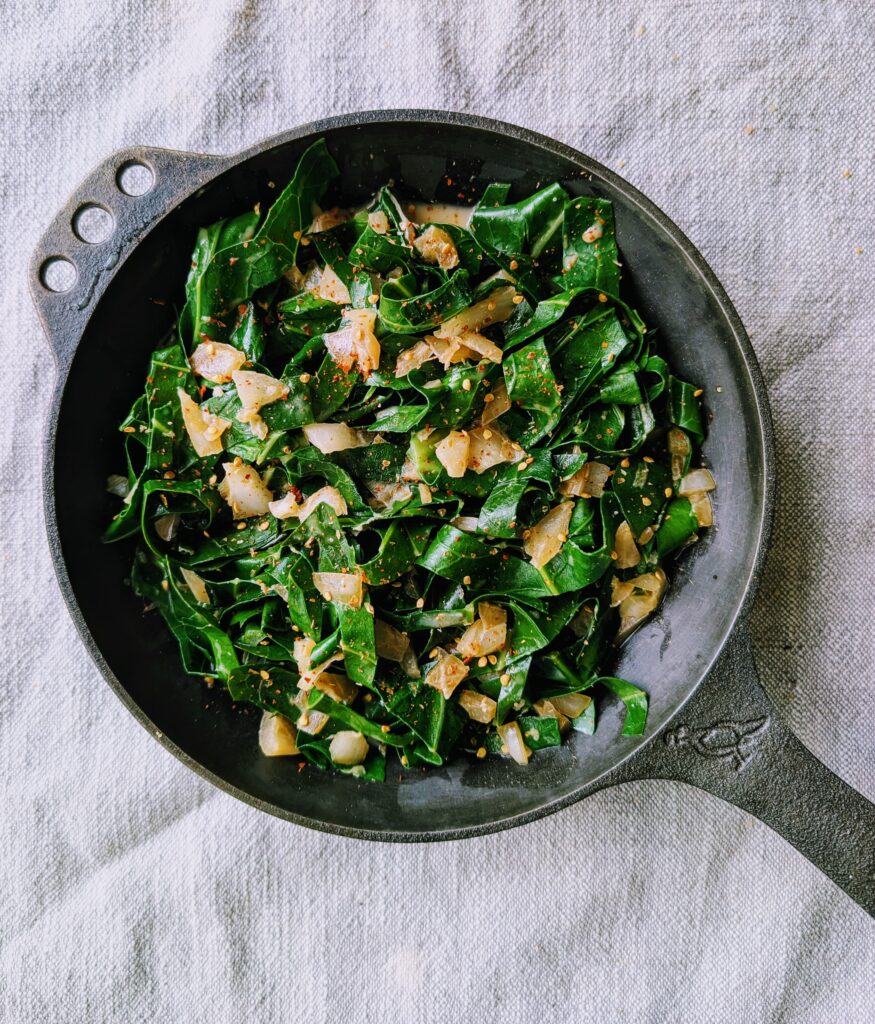 Coconut-Braised Collard Greens